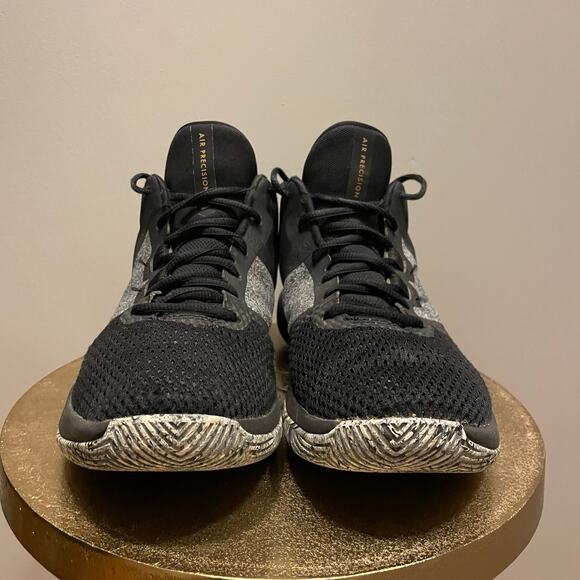 Nike Air Precision II Black, Gold Basketball Shoes – Mens 8.5 MSRP $140 - Picture 7 of 11